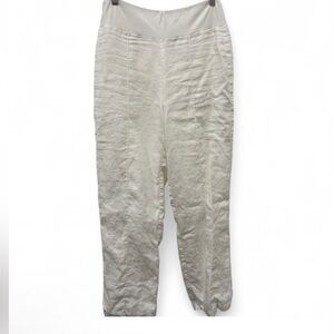 Coldwater Creek White Linen Pants Women’s Size Small – Excellent Condition